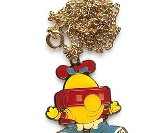 Vintage 1984 Oops Robotman & Friends Pendant Necklace NOS Sealed UFS Elldon