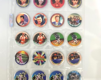 Lot of 20 Saban Mighty Morphin Power Rangers Power Caps Pog 1994 Nice Condition