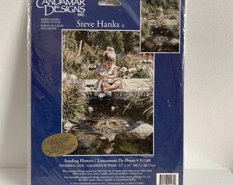 Candamar Design Embellished Cross Stitch Kit No. 51160 NIP  "Sending Flowers"