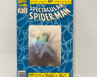 The Spectacular Spider-Man #189 (1992) by Marvel - 30th Anniv. Blue Holo