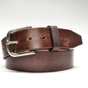 1 1/2” Water Buffalo Belt-chocolate, Made in USA, Top Grain Leather