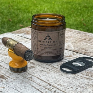 Vanilla Tobacco, Masculine candle, Handmade in the USA