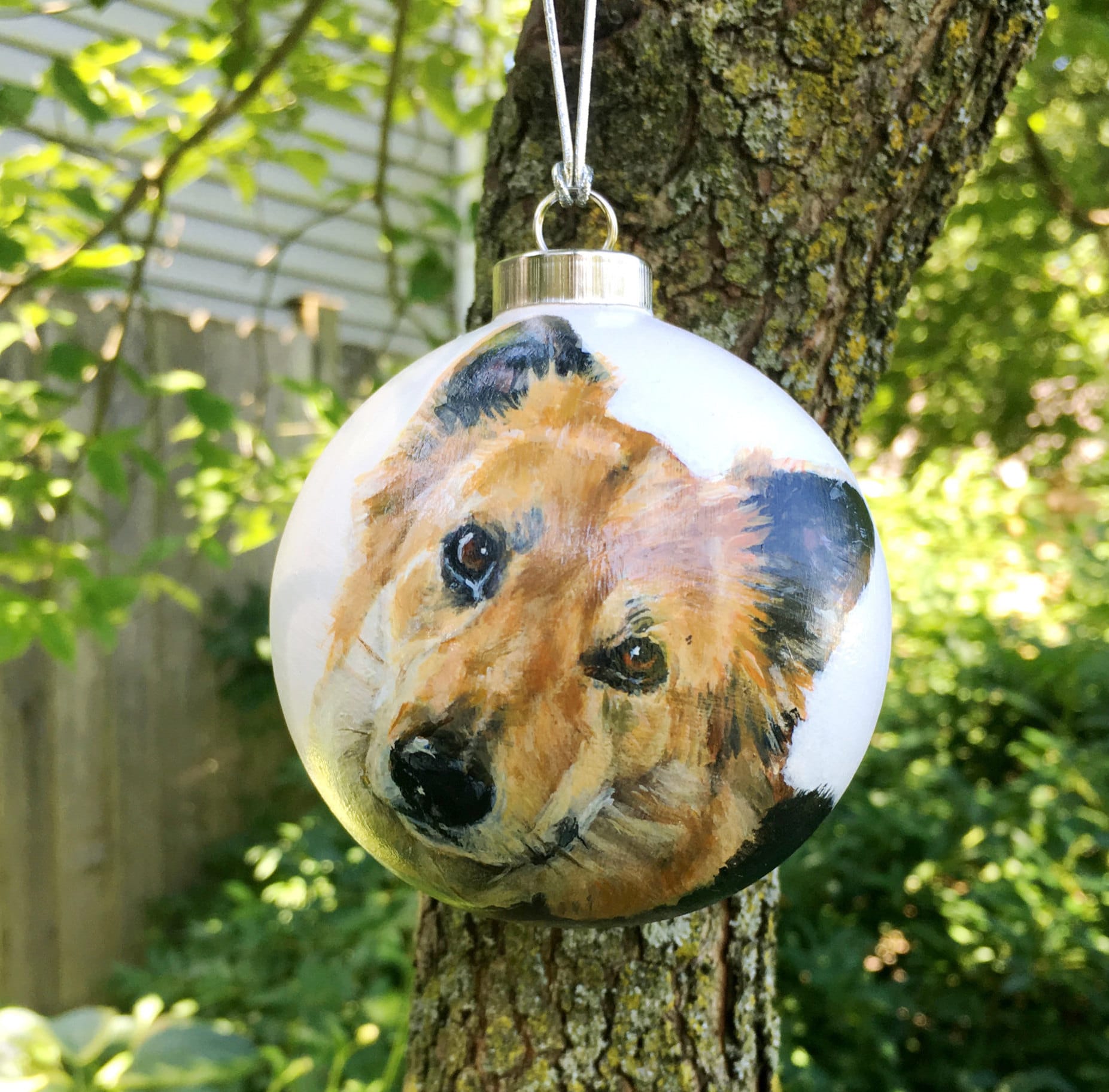 Pet Remembrance Ornament
 Dog Ornament custom pet portrait pet memorial ornament dog