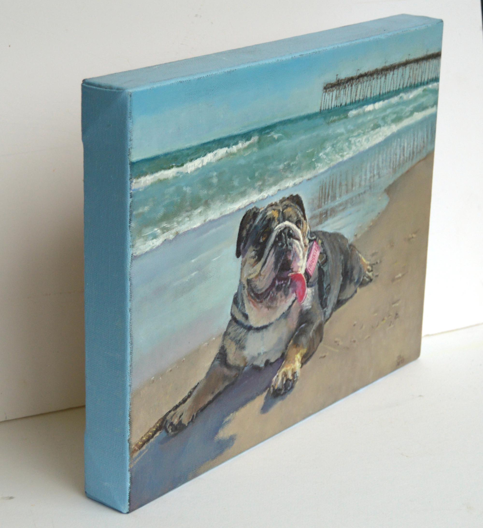 Custom Pet Portrait Oil Painting on Canvas, Hand-painted Dog Memorial ...