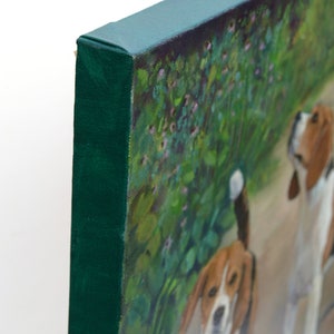 Custom pet portrait painting from photo, hand painted dog portrait on canvas, pet art commission, dog memorial sympathy gift image 6