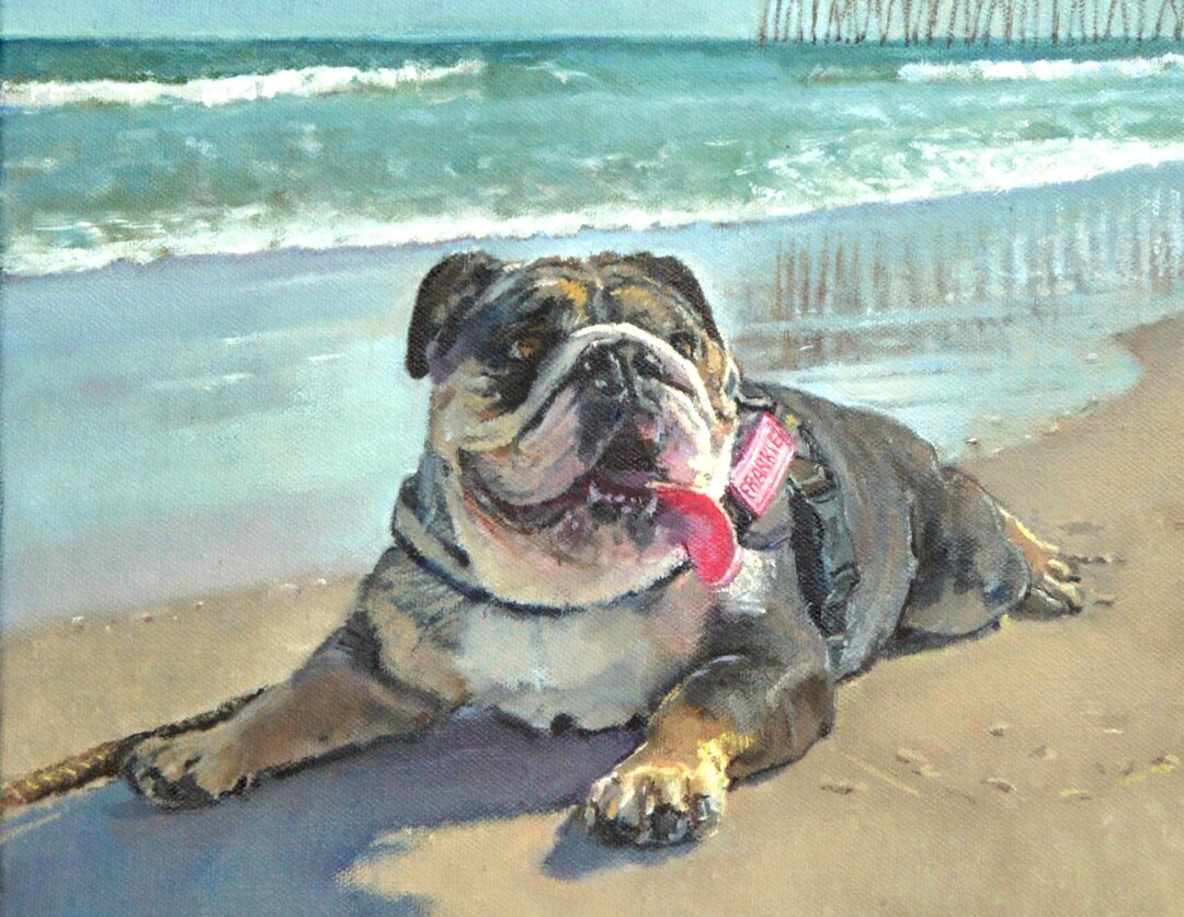 Custom Pet Portrait, Hand Painted From Your Photo, Dog Oil Painting on ...