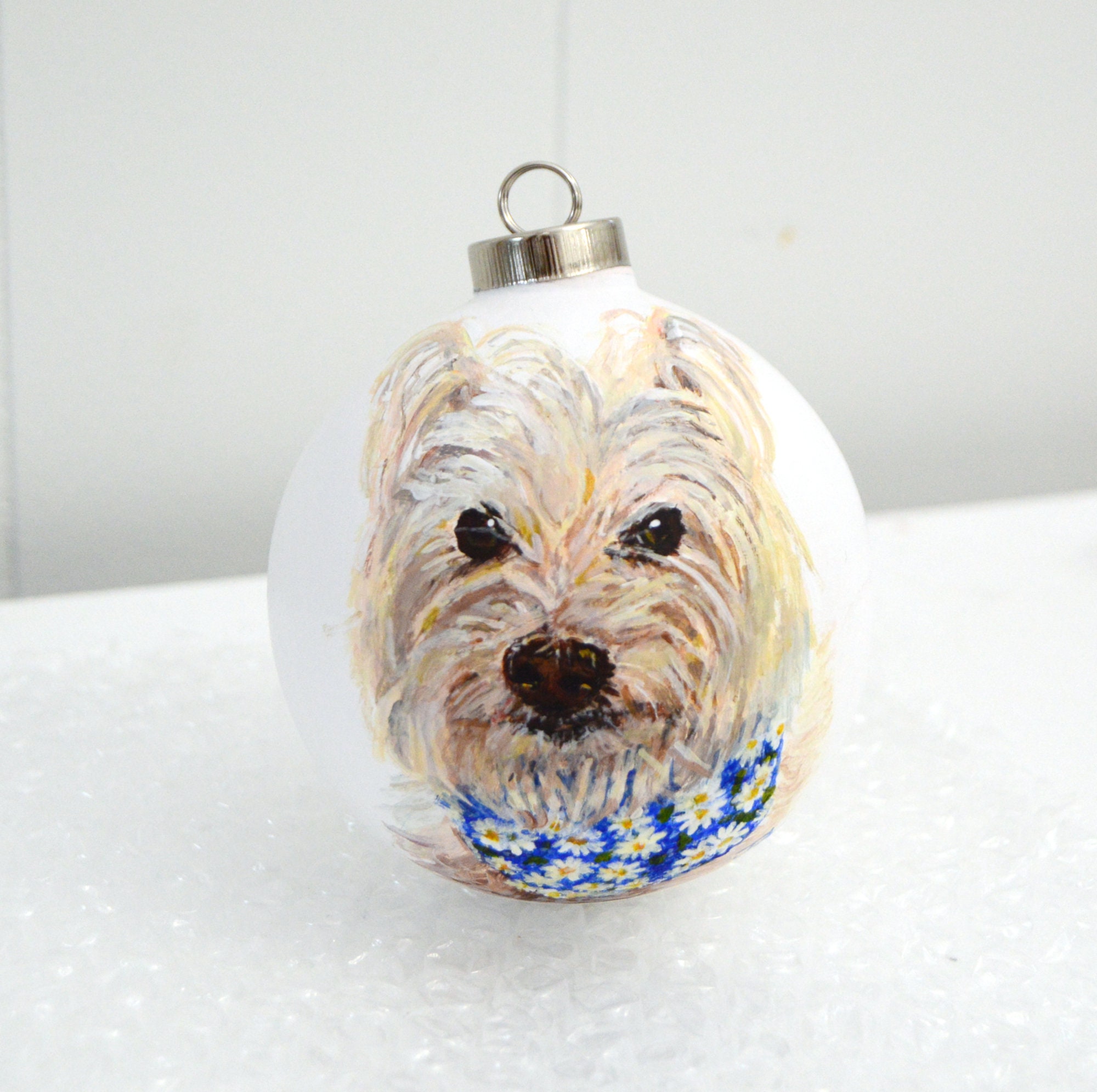 Dog Ornament custom pet portrait pet memorial ornament dog Etsy
