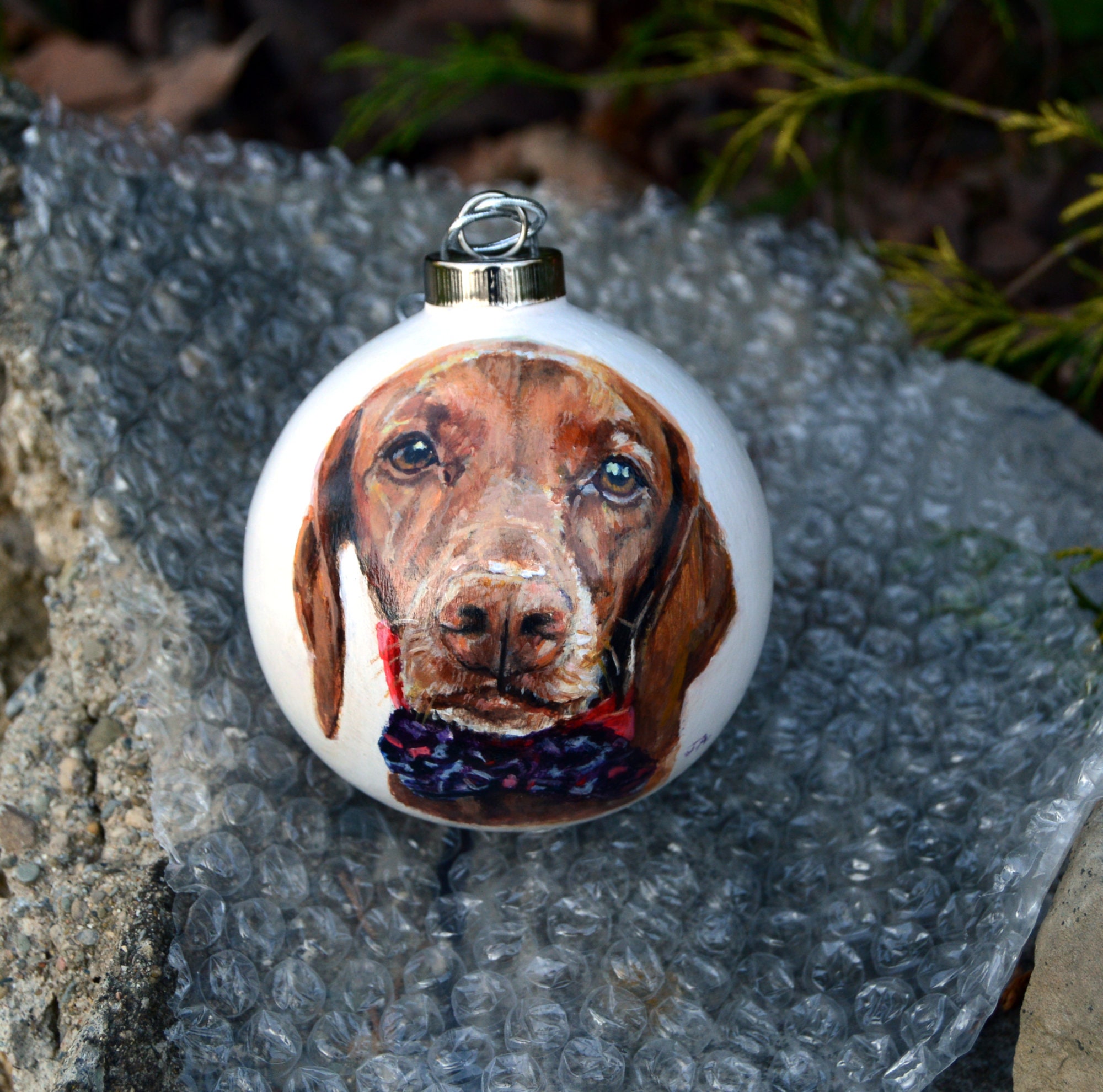 Hand Painted Dog Ornament custom dog ornament pet portrait | Etsy