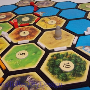 Magnetic Hex Tiles - Board Game Upgrade Kit for games like Settlers