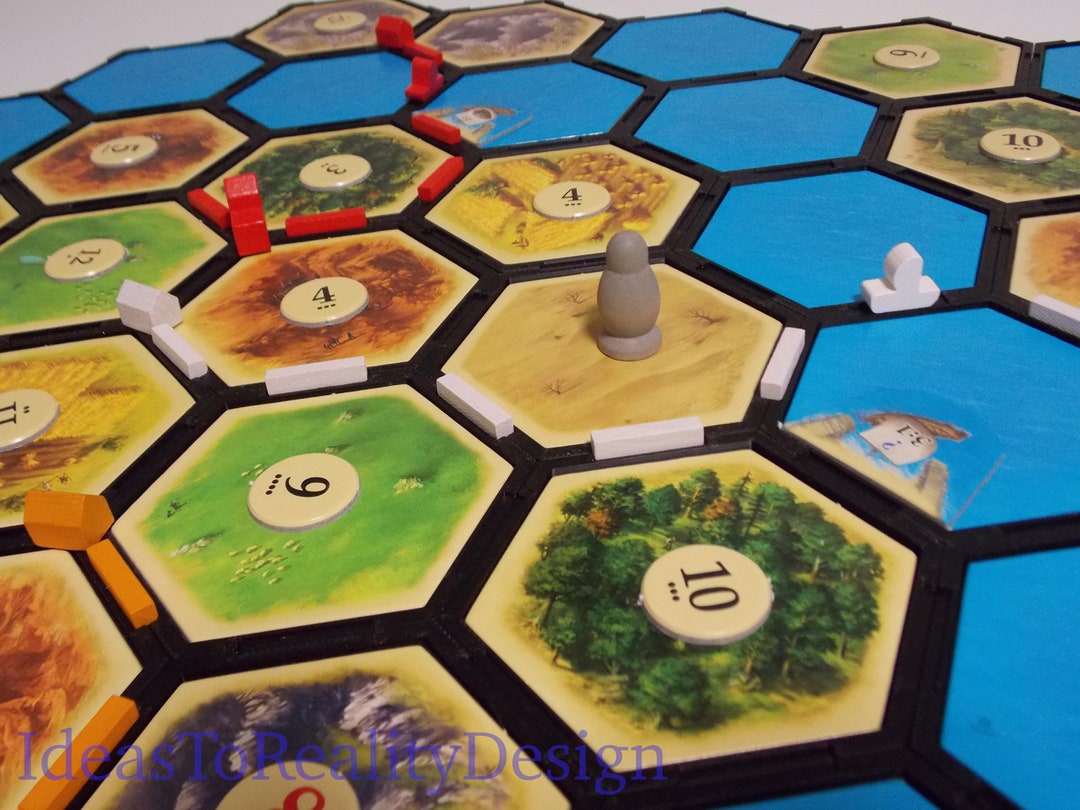 Hex Tiles Board Game Upgrade Kit for Games Like Settlers Etsy