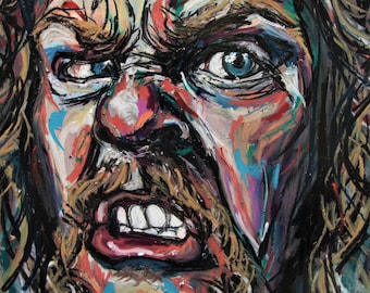 James Hetfield Art Print – Metallica, Expressionist Portrait