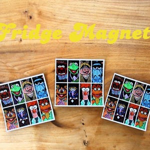 Aimants pour réfrigérateur faits main, Magnets Muppets, Jim Henson, Kermit, Miss Piggy, animal, Sam l&#39;aigle, Fozzy Bear, Gonzo, bécher, décoration de cuisine