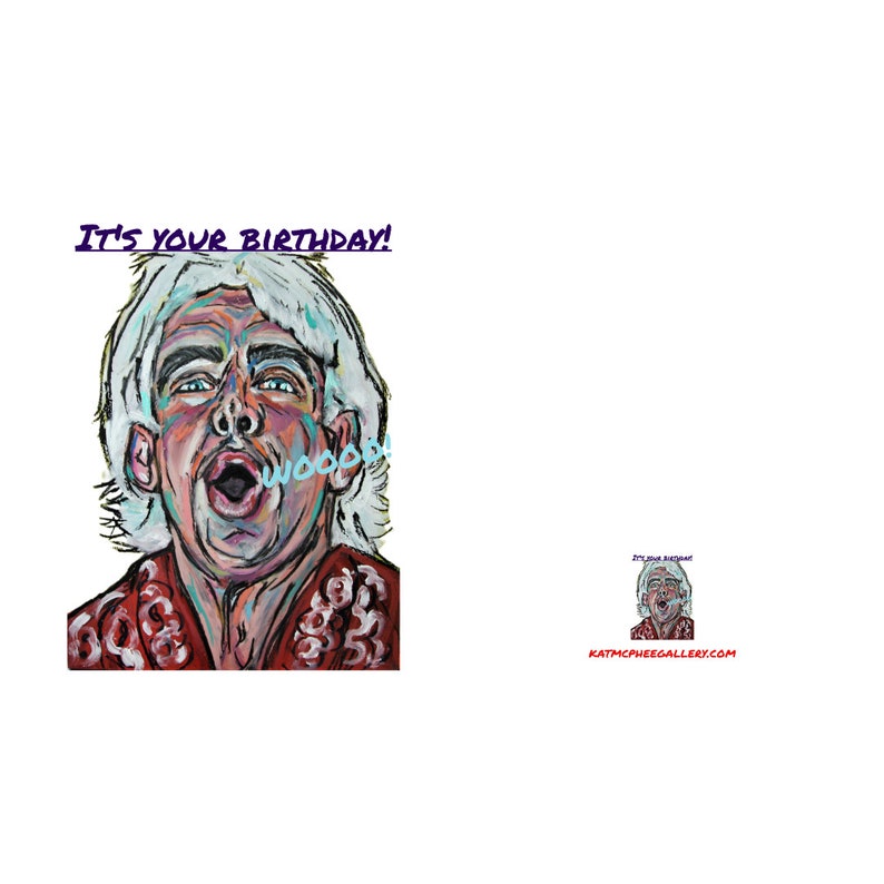 Ric Flair Birthday Card, Ric Flair Greeting Card, Nature Boy Birthday