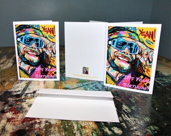 Birthday Card, Macho Man Greeting Card, Retro Wrestling Birthday Card, Unique Greeting Cards, Local Art, Funny Birthday Card