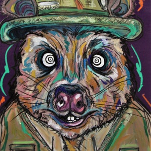 Kylie from Fantastic Mr Fox Artist Print, Wes Anderson Art, Movie Poster, Movie Poster Art, Contemporary Art, Expressionism, Pop Culture Art