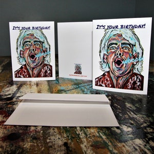 Cartão de aniversário Ric Flair, cartão de felicitações Ric Flair, cartão de aniversário Nature Boy, cartão de felicitações engraçado, cartão de luta livre retrô