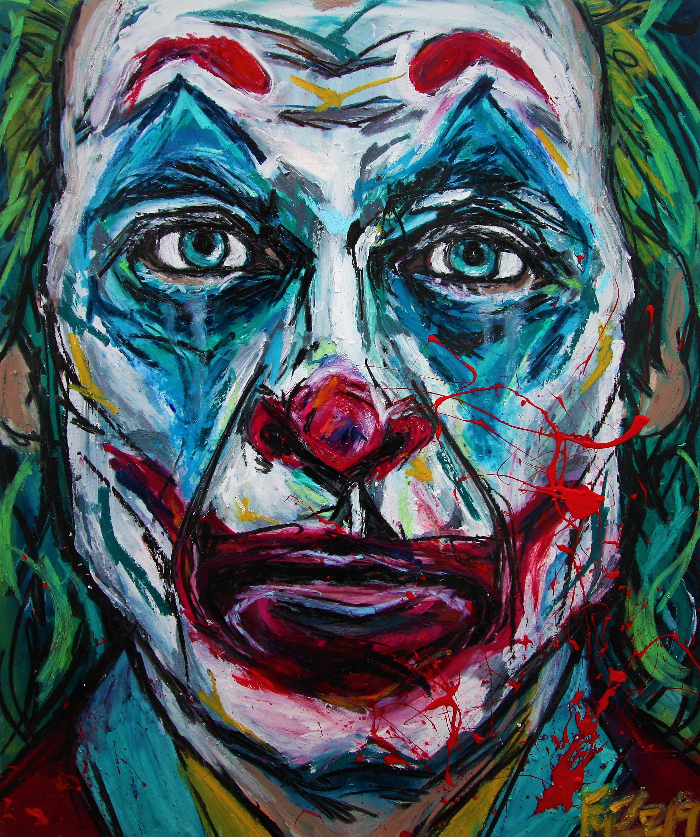 JOKER 油絵アート JOKER - Artist Print, Batman Art, Comic Book Art, Pop Culture Art