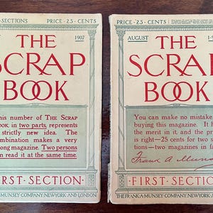 1907 Scrap Book Magazine Lot: Early Coke Ad, Poe, Brontë, Aviation