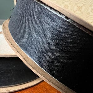 50 Yards Vintage Black Combed Cotton Binding: 1" Tailor Trim Ribbon