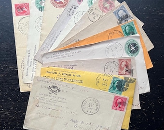 Antique Pennsylvania Business Envelopes – 1870s-1890s Postal History Lot of 12