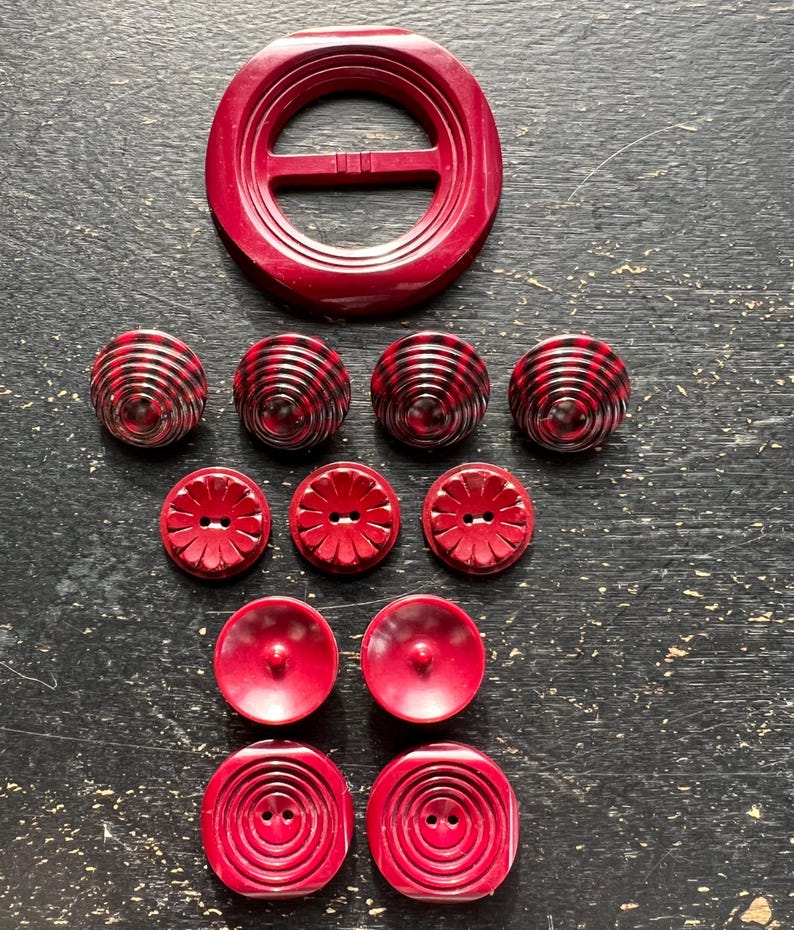 Vintage Colt Buttons & Belt Buckle: Plastic Estate Collection - Etsy