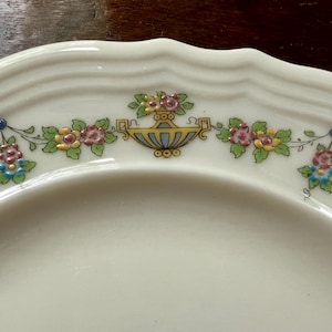 Vintage Lenox Kenmore Bread Plates - Ivory China Floral Swag - Set of 4