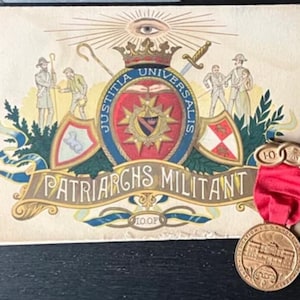 1889 I.O.O.F. Patriarchs Militant Program & 1927  Home Dedication Medal