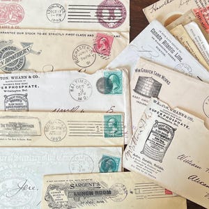 Lot of 18 Antique Advertising & Illustrated Envelopes 1880s–1910s Posted Commercial Covers, Postal History Ephemera