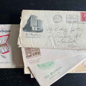 Antique Illustrated Envelopes Lot (21) — 1900s–1940s Hotels, Railroads, Gum Advertising, Business Letterheads