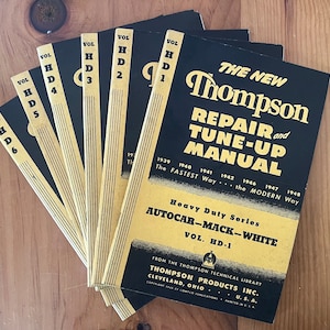 Vintage Thompson Auto Repair Manual Set: 1939-1948 Truck & Tractor (10 Vols)