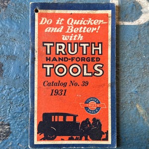 1931 Truth Hand-Forged Tools Catalog: Vintage Automotive Garage Collector