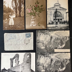 Postcards 50 Antique French Carte Postal 1900 1910s France City Street Views Seaside Sites Paris Towns Stamps Louis Levy LL Vintage Ephemera