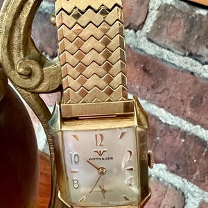 Vintage Wittnauer 10K Gold-filled Tank Watch – Unique  display picture 1
