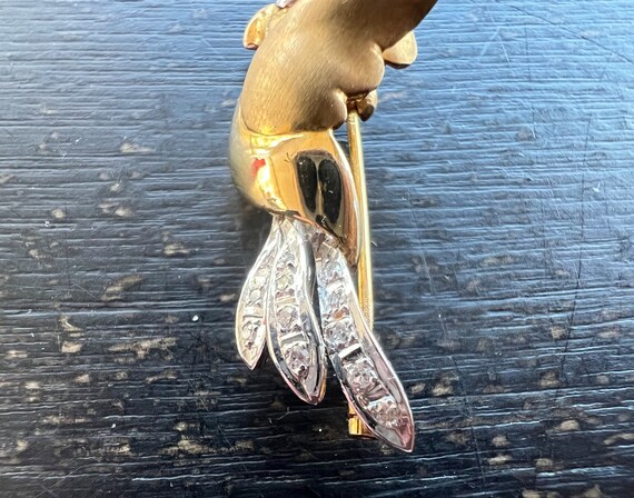 PIN 14K GOLD Small Bird Pin Brooch Marked “585” R… - image 6