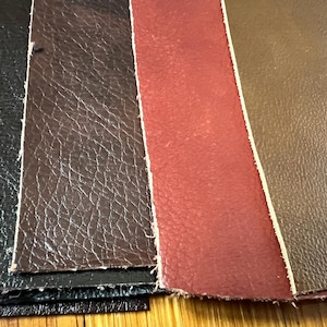 Vintage Leather Upholstery Samples: 17 Color Swatches & 54&quot; Roll
