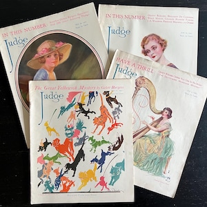1920 Judge Magazine Lot: Gelett Burgess Mysteries, Collectible Covers