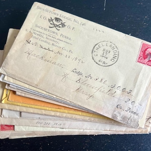 19th Century Commercial Envelopes — Lot of 21 — 1870s–1890s Business, Coal, Hardware & Fraternal Covers with 2 Letters