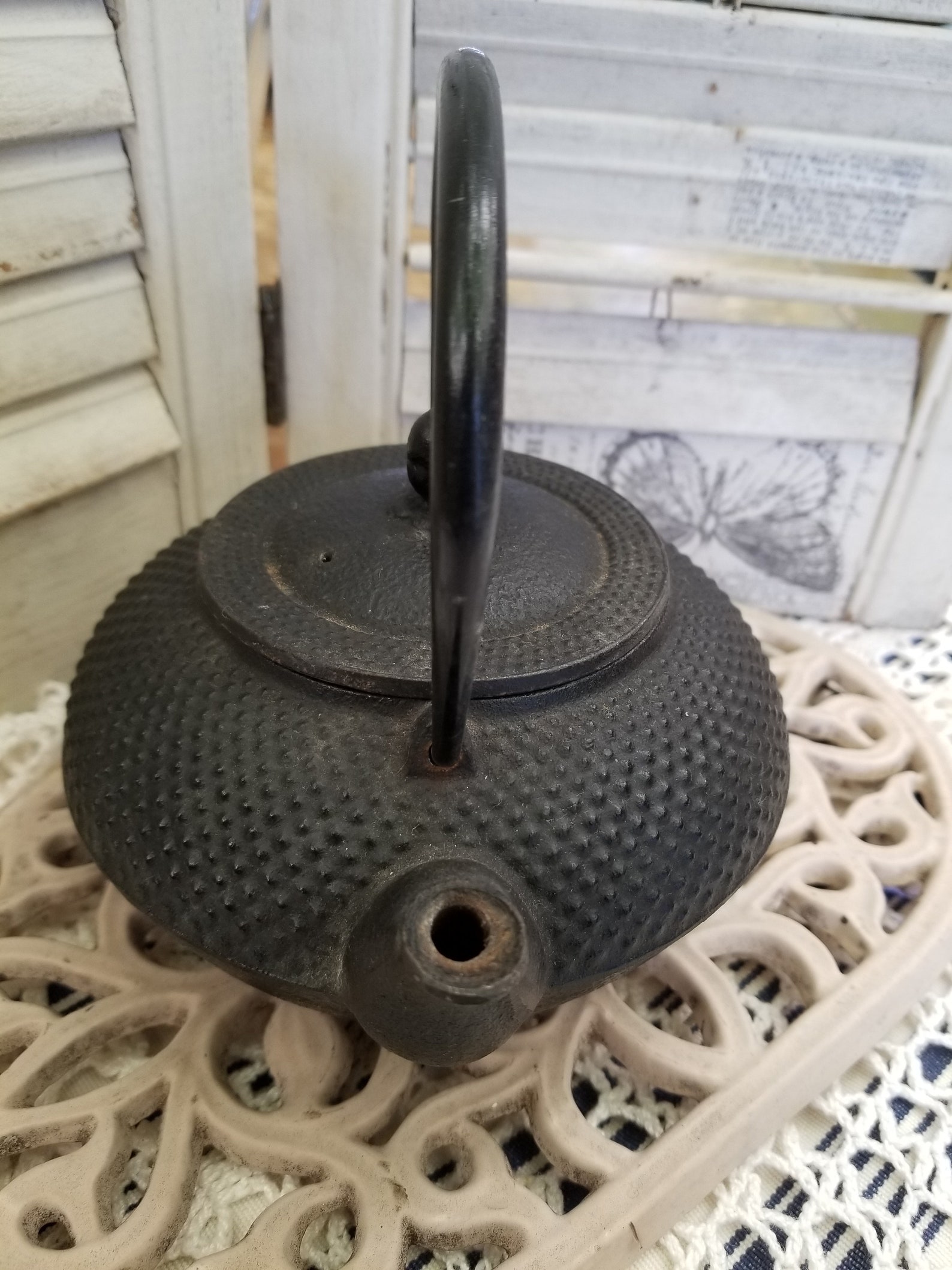 Vintage Cast Iron Asian Kyushu Teapot. This Delightful Hobnail Etsy