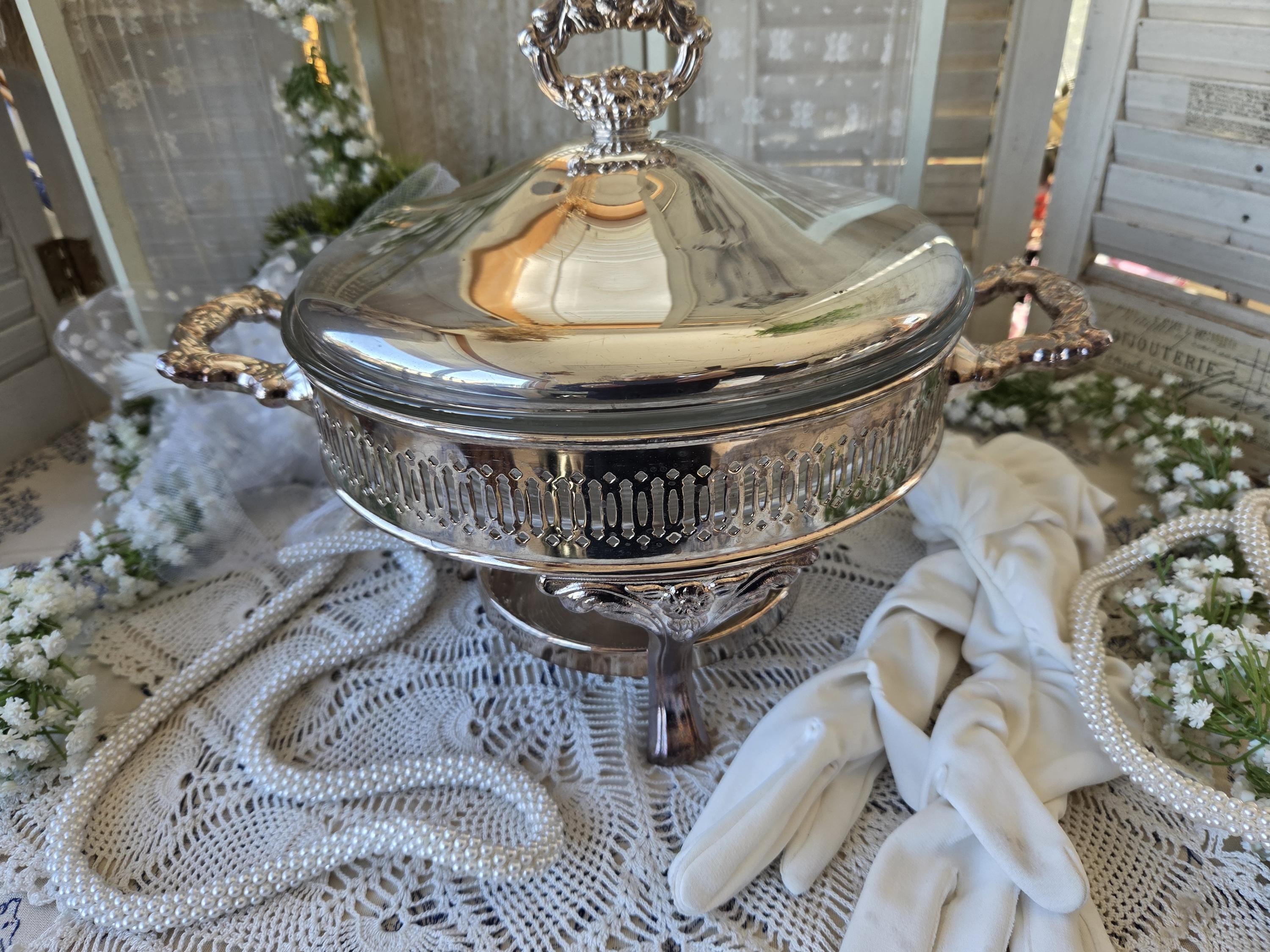 Silver Plated Chafing Stand - Etsy