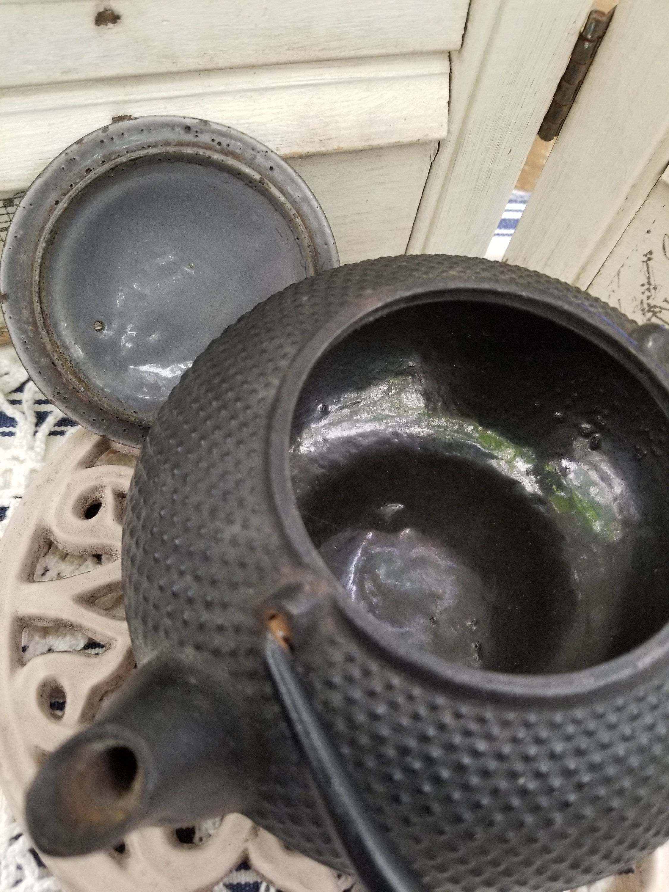 中国宋時代　影青急須型水滴　幅約12㎝　東Y7-0715⭐︎1Fタエサ Vintage Cast Iron Asian Uwade Kyusu Teapot. This Delightful