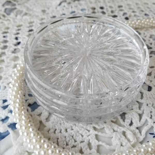 Clear Glass Coasters Etsy