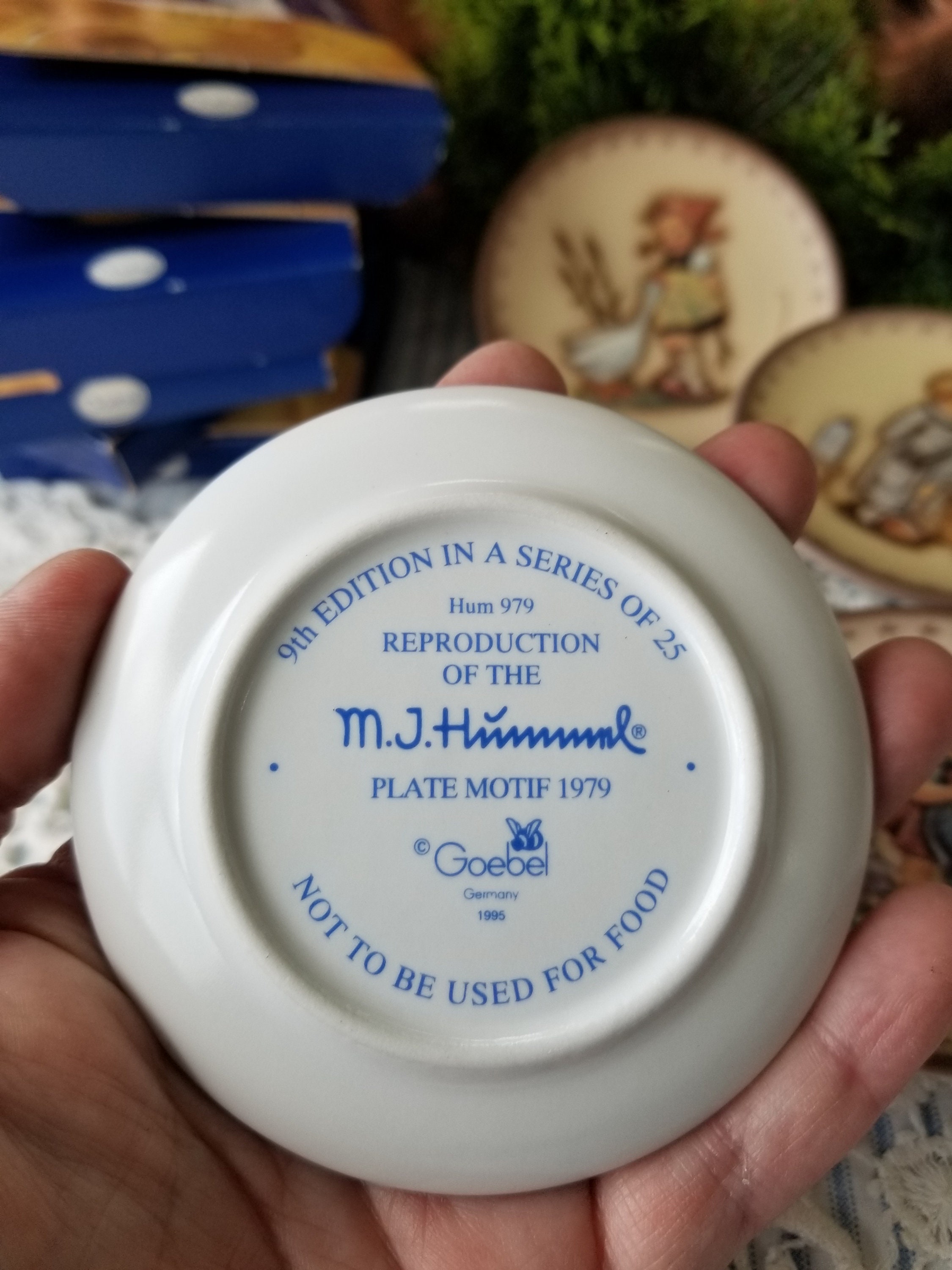 Adorable MJ Hummel Miniature Collectors Plate Series. Each