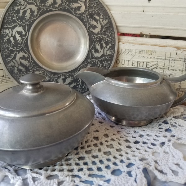 Pewter Sugar Bowl Etsy