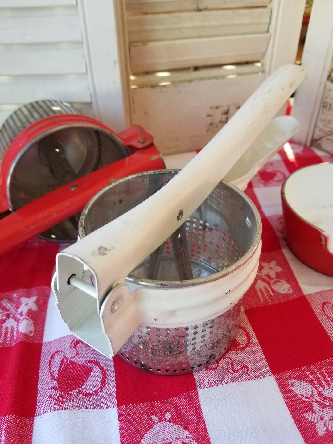 Add Some Rustic Farmhouse Charm to Your Kitchen With Either the Red or ...