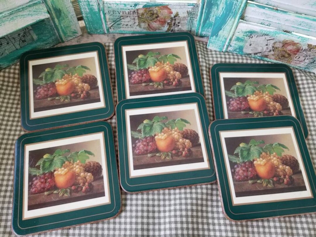Set of 6 Vintage Pimpernel Coasters. Each of These Lovely