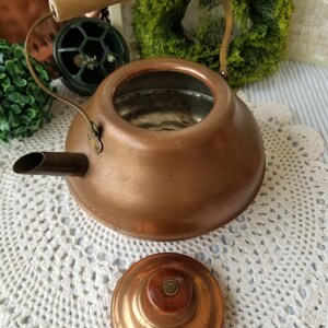 Charming Vintage Copper Tea Kettle. This Rustic Stout Spartan Copper ...