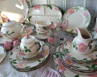 Beautiful Cottage core Fransiscanware Desert Rose dishes. You choose from 20 styles of vintage made in the USA FranciscanWare Desert Rose