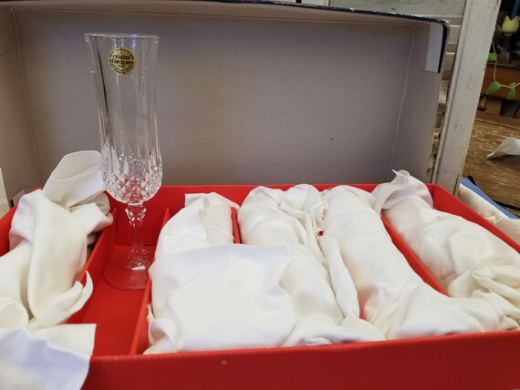 Crystal Champagne Flutes, Set of 12, Crystal Glasses, Fine Dining, Elegant  Tablescape, Entertaining, Bridal Gift, Wedding Gift, Shower Gift 