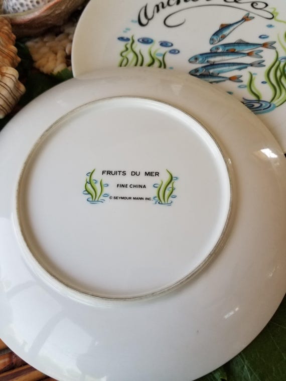 Delightful Vintage Seymour Mann Anchovy and Sardine Plate. These