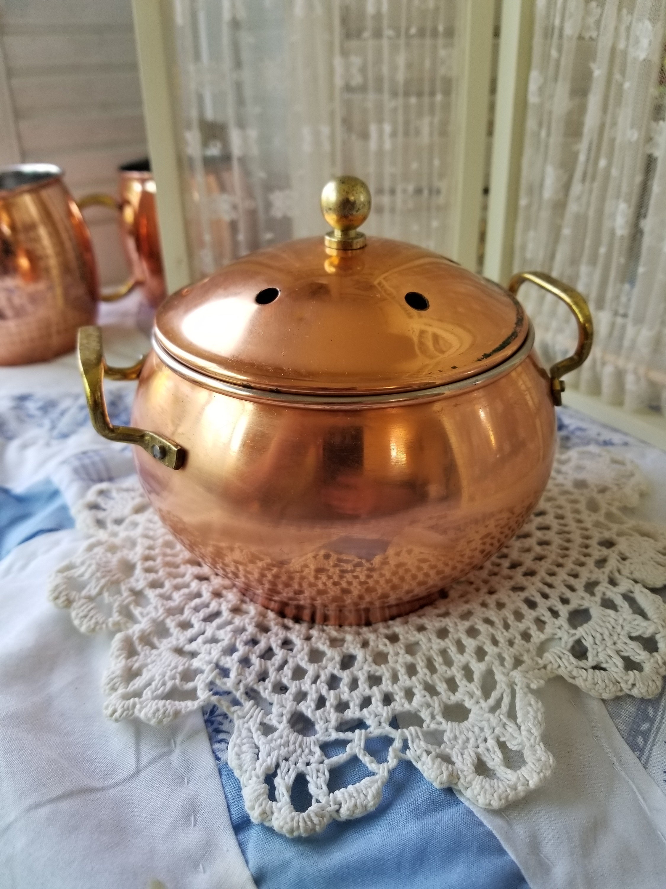 Vintage Electric Copper Potpourri Pot, Vintage Deodorizer Pot